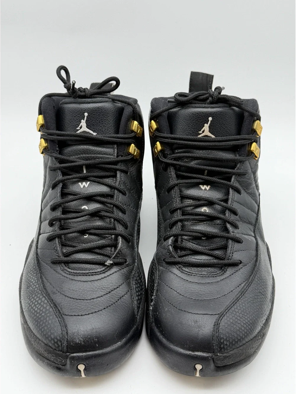 Air Jordan 12 Retro The Master 2016 Black White Metallic Gold, Size 9
